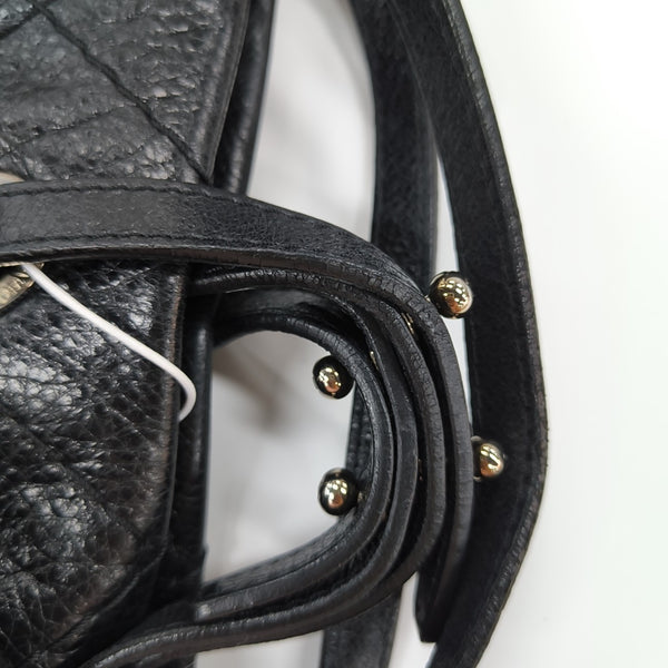 ON THE ROAD Small Quilted Grained Calfskin Black