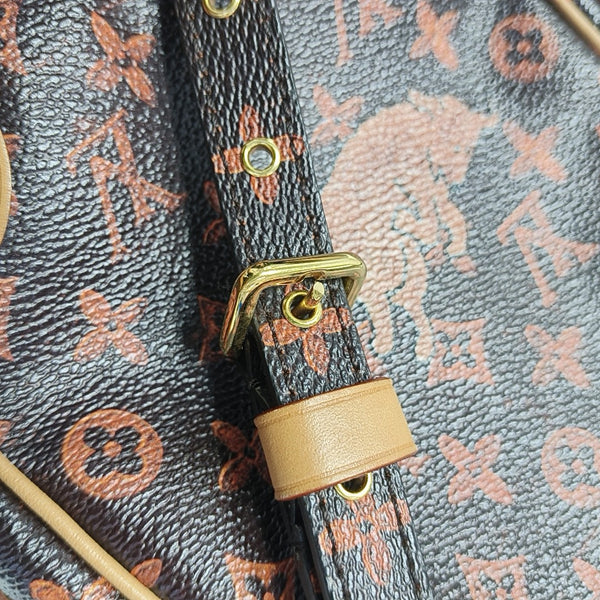 DANUBE MM Monogram Coated Canvas Brown