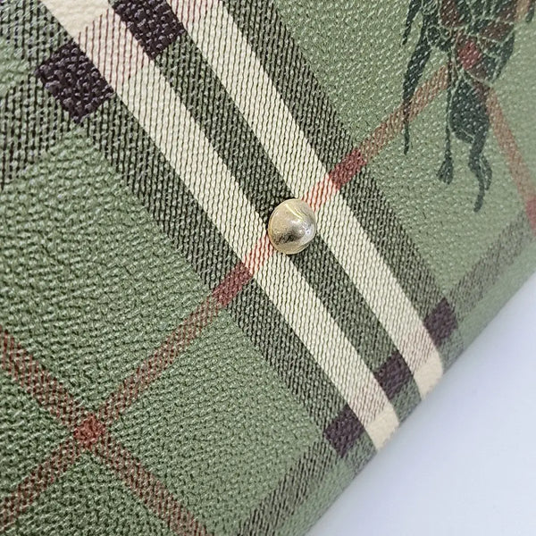Coated Canvas Shoulder Bag Green