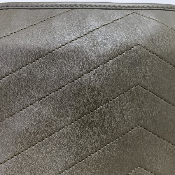 NIKI Medium Chevron Lambskin Green