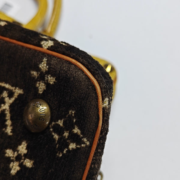 Monogram Crocodile Top Handle Bag GM Brown