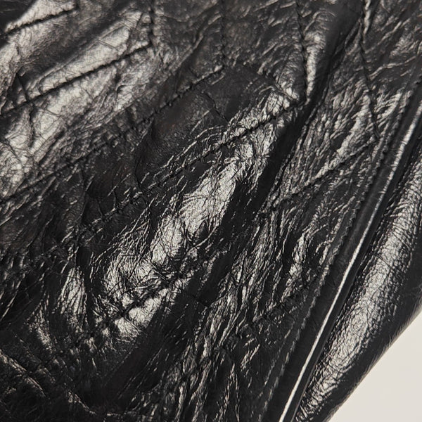 NIKI Medium Chevron Calfskin Black