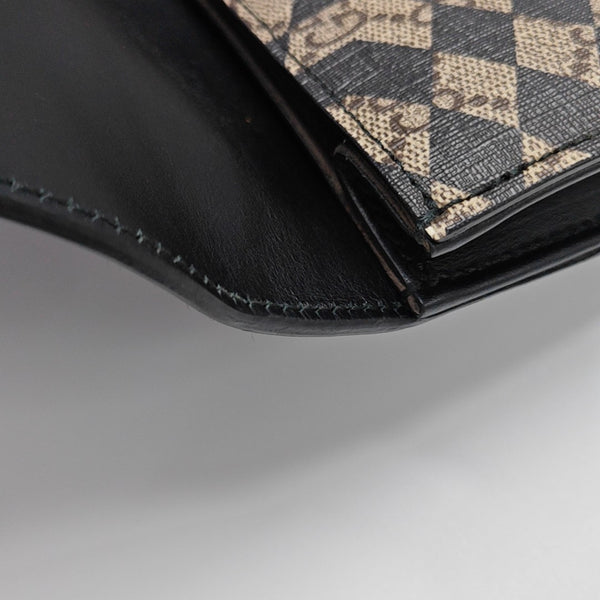 Monogram Coated Canvas Clutch Beige