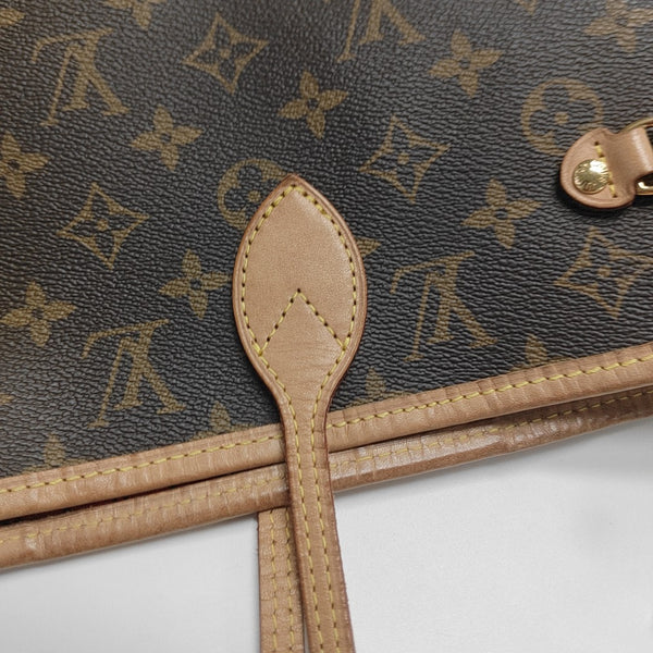 NEVERFULL MM Monogram Coated Canvas Brown