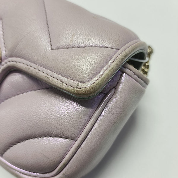 GG Marmont Mini Quilted Calfskin Pink