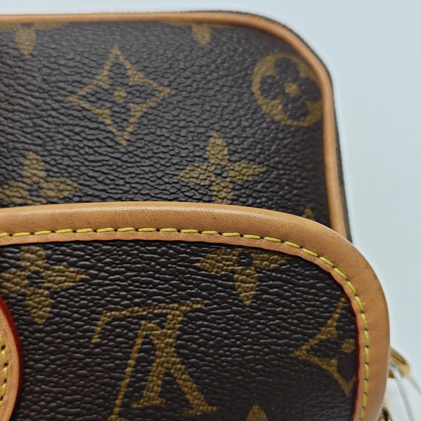 DIANE Nano Monogram Coated Canvas Brown