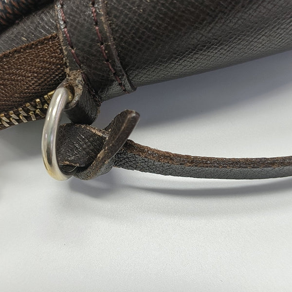 TROUSSE MAKE UP Damier Ebene Coated Canvas Brown