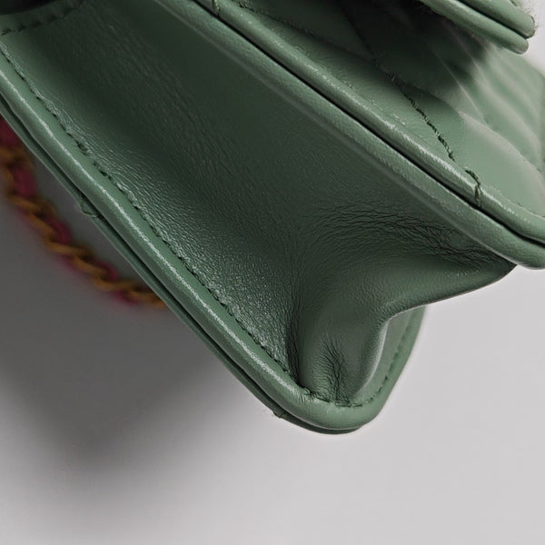 WOC Quilted Calfskin Green