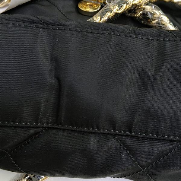 Nylon Quilted Nylon Black