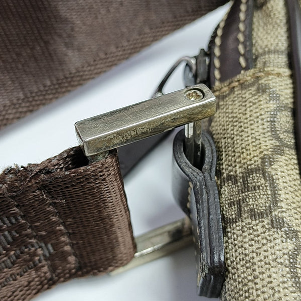 Monogram Coated Canvas Crossbody Bag Beige