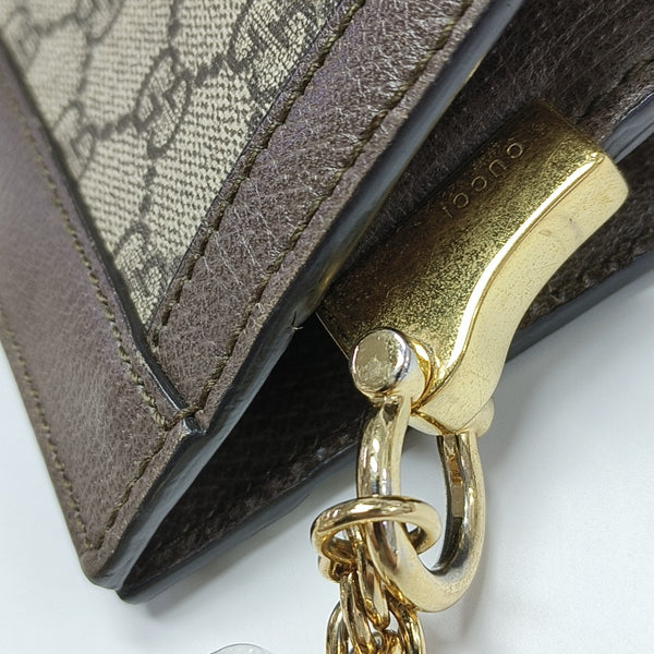 Ophidia Small Monogram Coated Canvas Beige