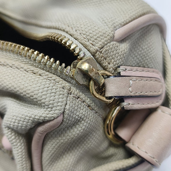 Canvas Shoulder Bag Beige