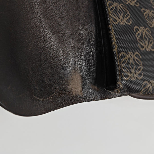 Coated Canvas Shoulder Bag Black