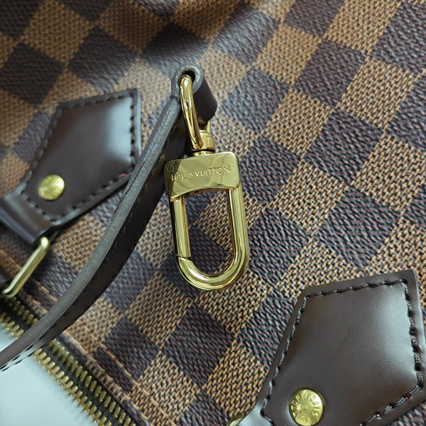 SPEEDY 25 Damier Ebene Coated Canvas Brown