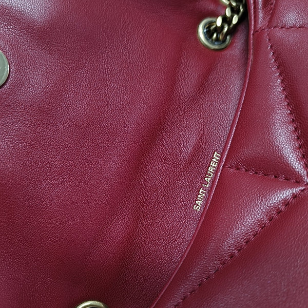 PUFFER Mini Quilted Lambskin Red