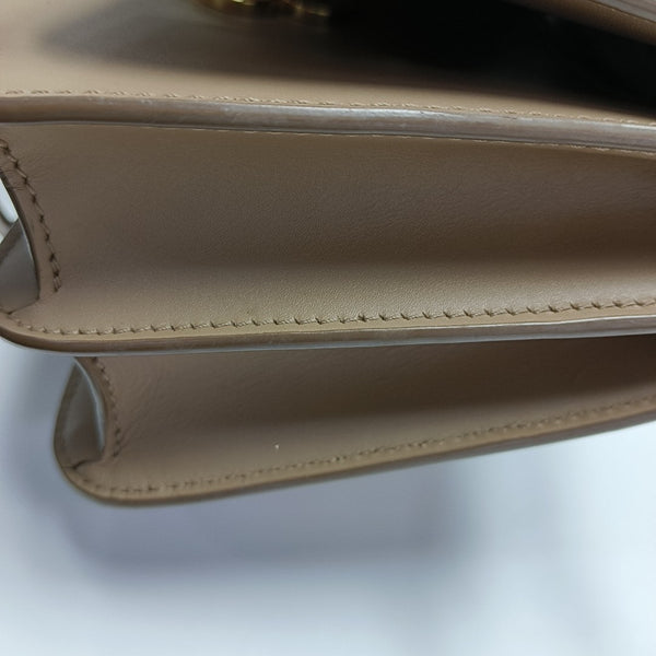 TB Small Calfskin Beige