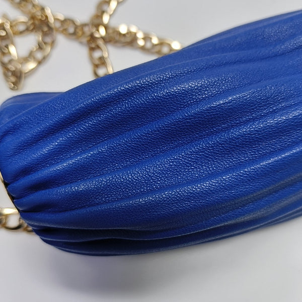 Bracelet Pouch Mini Lambskin Blue