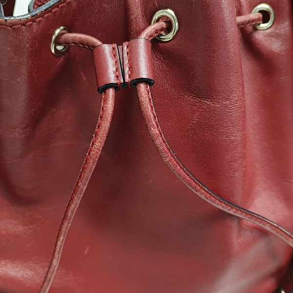 Rockstud Small Calfskin Red