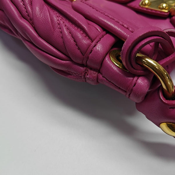 Miu Coffer Quilted Lambskin Pink