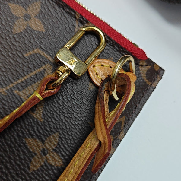 NEVERFULL MM Monogram Coated Canvas Brown