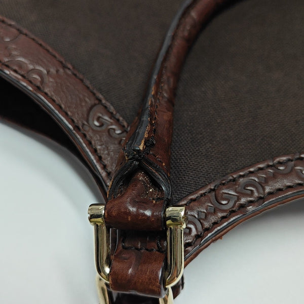 Monogram Canvas Top Handle Bag Brown
