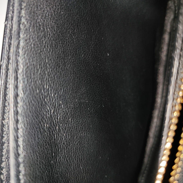 C Small Quilted Calfskin Black