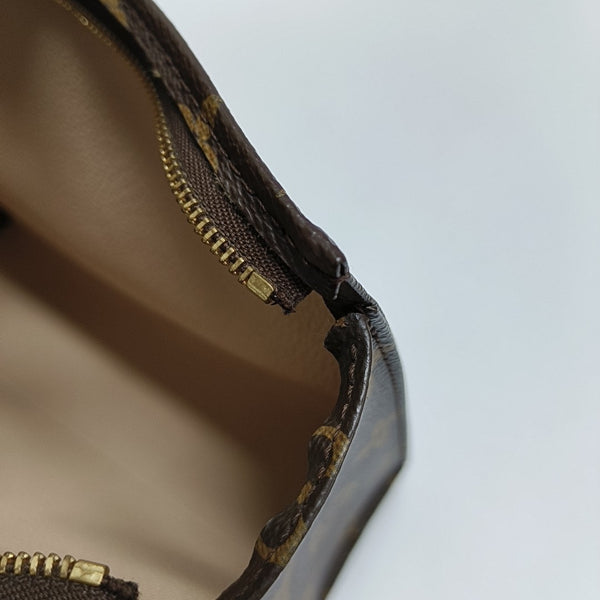 TOILET POCKET 19 Monogram Coated Canvas Brown