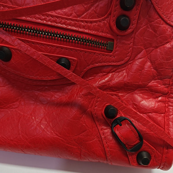 Classic City Mini Lambskin Red