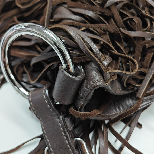 Lambskin Top Handle Bag Brown