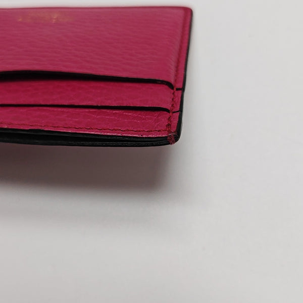 Calfskin Card Holder Red