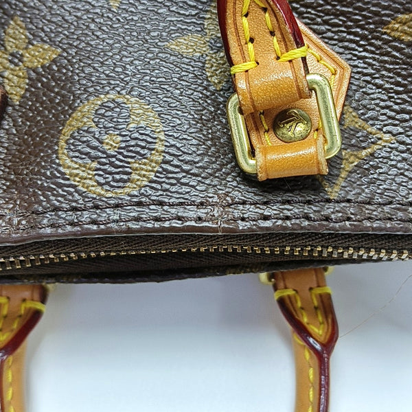 SPEEDY Nano Monogram Coated Canvas Brown