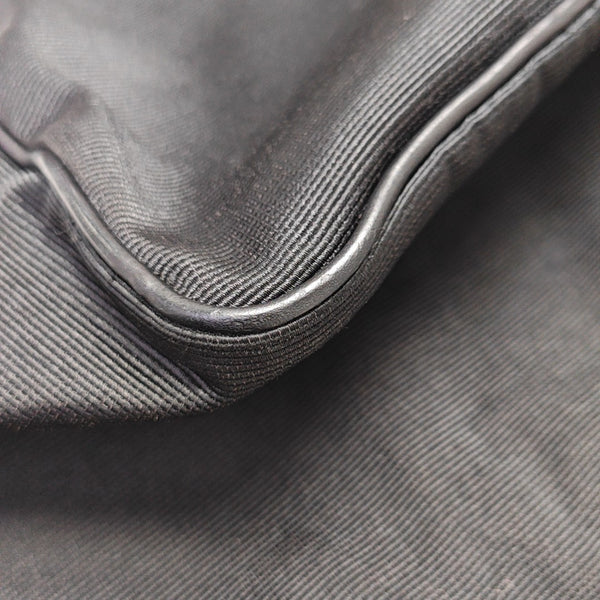 Coated Canvas Top Handle Bag Black