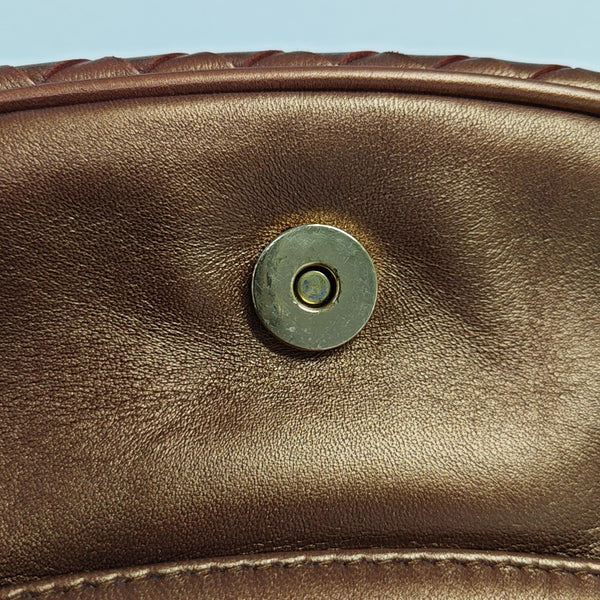 Lambskin Shoulder Bag Brown