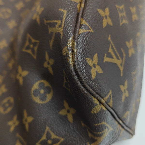 NEVERFULL MM Monogram Coated Canvas Brown