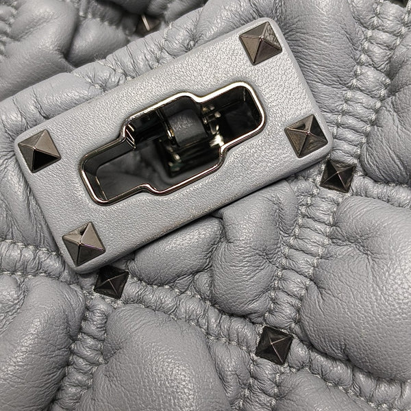 Spikeme Medium Quilted Lambskin Blue
