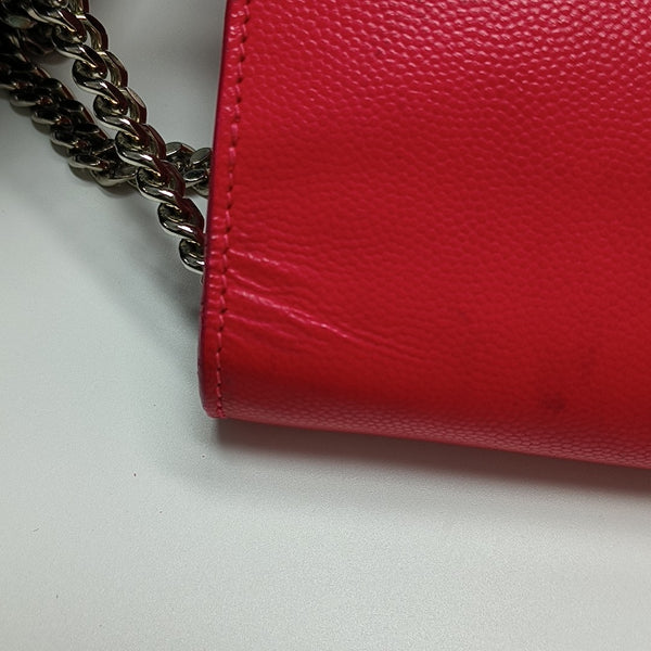 Calfskin Shoulder Bag Red