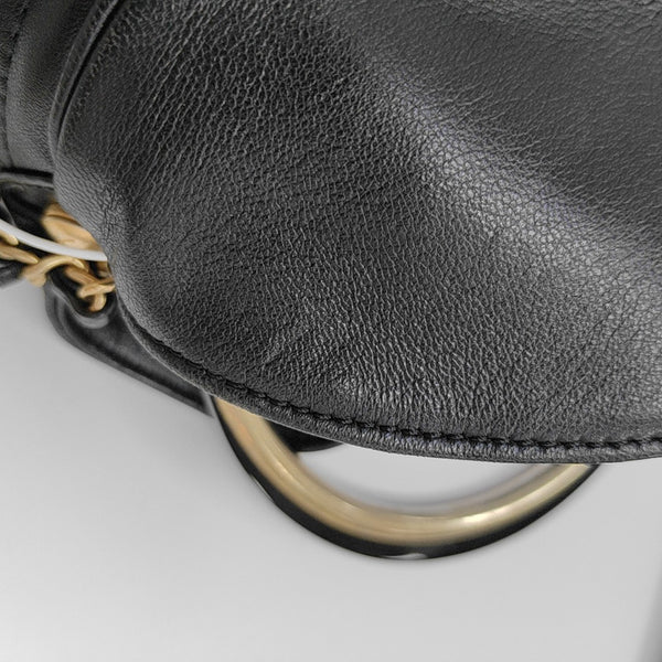Quilted Lambskin Bucket Bag Black