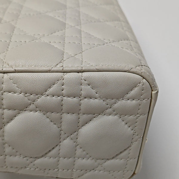 Lady Dior Small Cannage Lambskin White