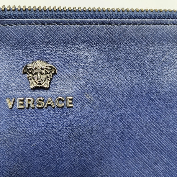 Leather Clutch Blue