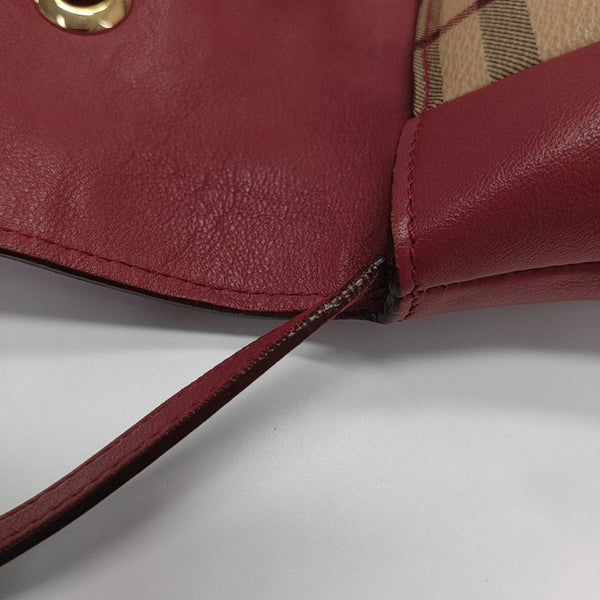 Coated Canvas Shoulder Bag Beige