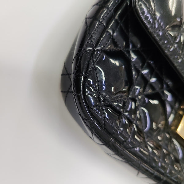 Miss Dior Cannage Patent Leather Black