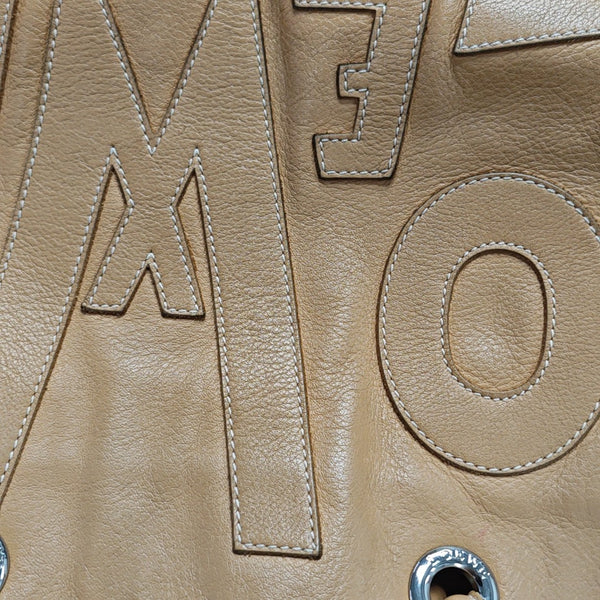 Calfskin Top Handle Bag Brown
