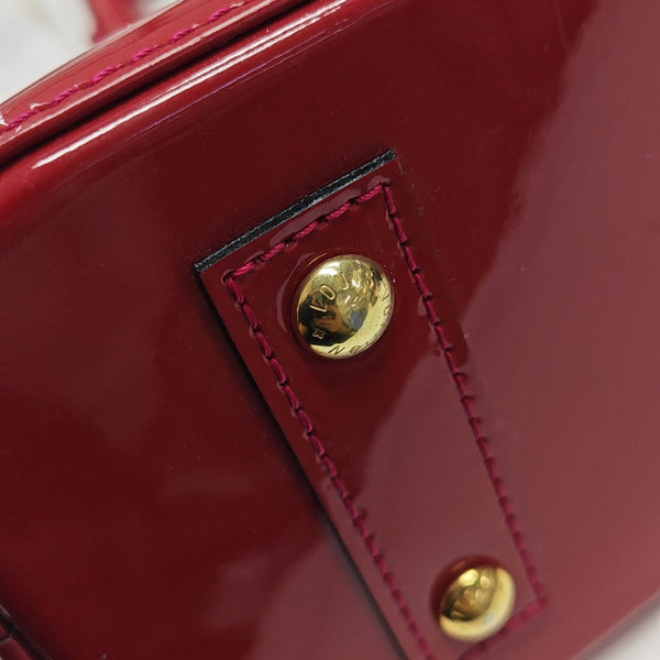 ALMA BB Monogram Patent Leather Red