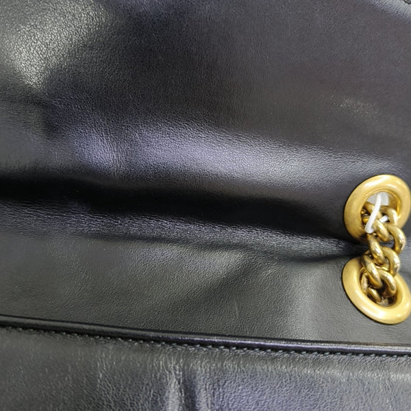 GG Marmont Medium Quilted Calfskin Black