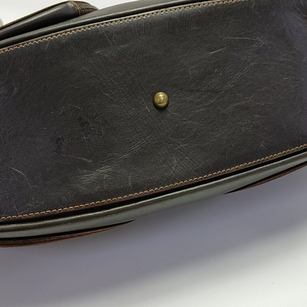 Calfskin Top Handle Bag Brown