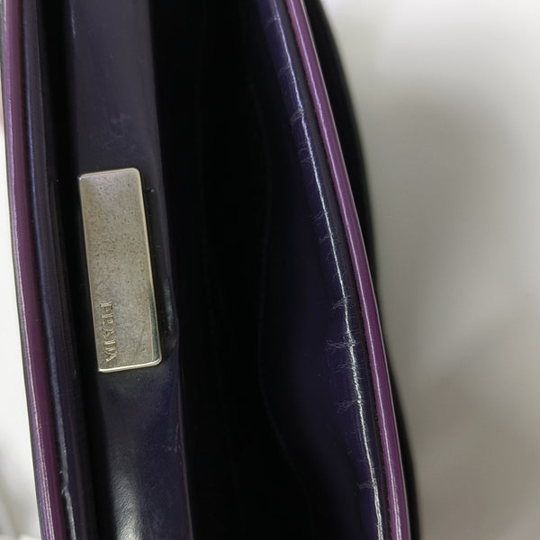 Calfskin Top Handle Bag Purple