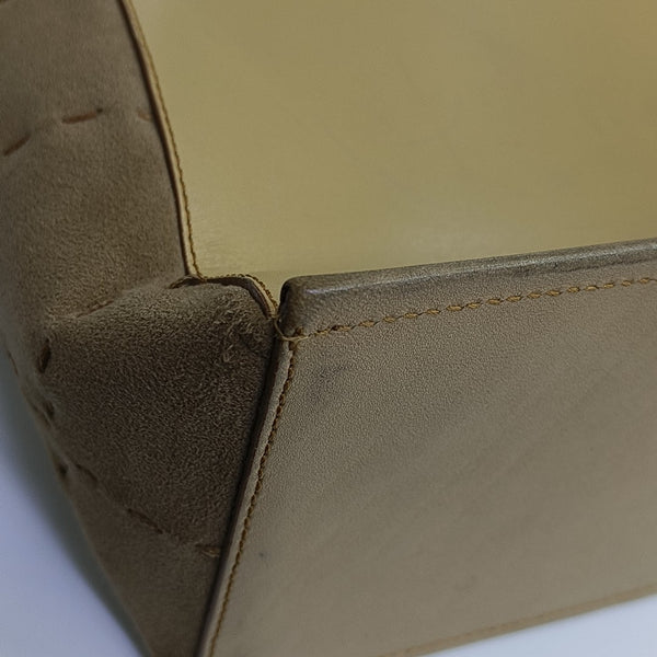 Calfskin Top Handle Bag Beige