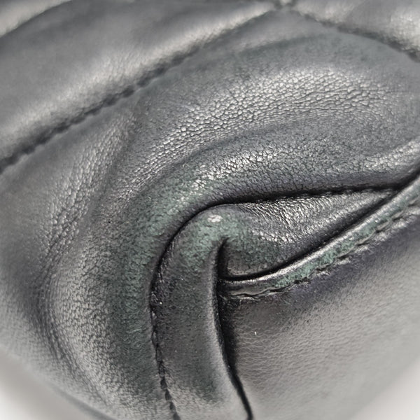 PUFFER Mini Chevron Lambskin Black