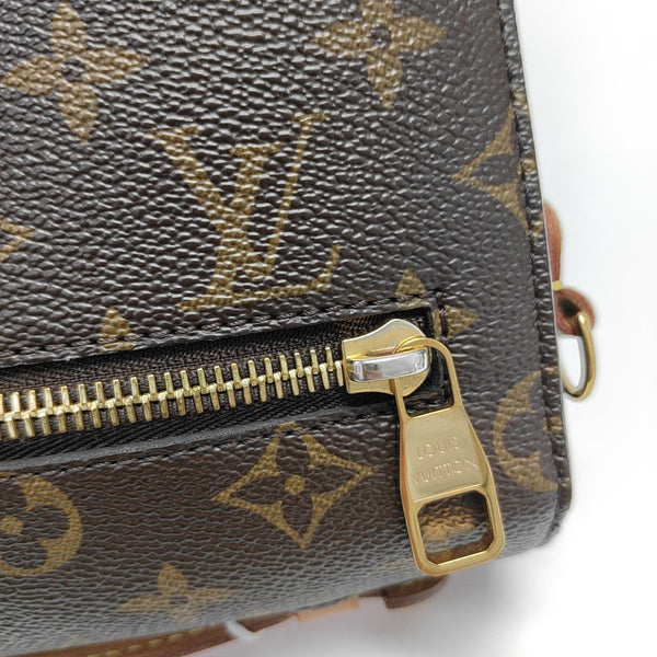 MÉTIS MM Monogram Coated Canvas Brown