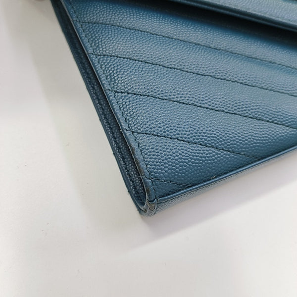 MONOGRAM Medium Chevron Calfskin Blue